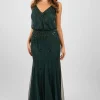 Lace & Beads Keeva Maxi Dress Emerald Green