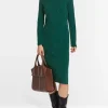 Marc Cain Knitted Glittering Dress Soft Forest