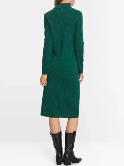 Marc Cain Knitted Glittering Dress Soft Forest