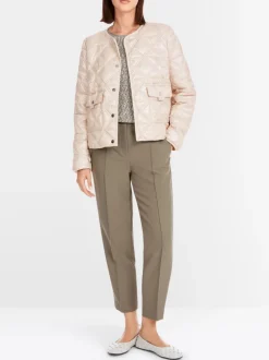 Marc Cain Quilted Diamond Jacket Deep Pearl