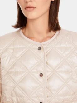 Marc Cain Quilted Diamond Jacket Deep Pearl