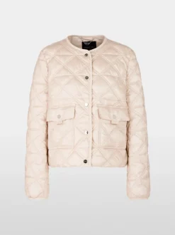 Marc Cain Quilted Diamond Jacket Deep Pearl
