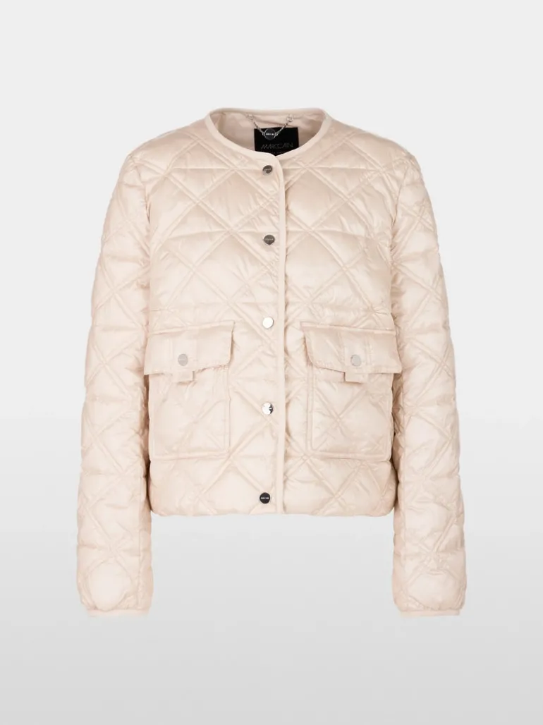 Marc Cain Quilted Diamond Jacket Deep Pearl