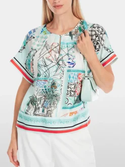 Marc Cain Silk Printed Blouse