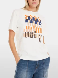 Marc Cain T-Shirt With Abstract Print Off-white