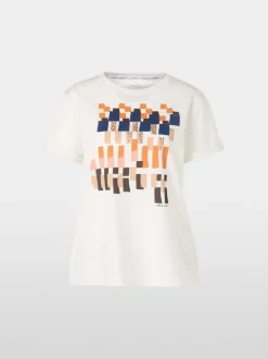 Marc Cain T-Shirt With Abstract Print Off-white