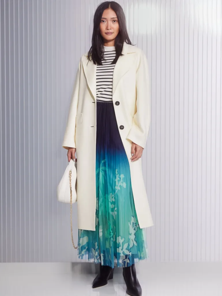 Marc Cain Wool Coat Bright Ecru