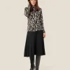 Masai Brooklyn High Neck Jersey Top Black Print