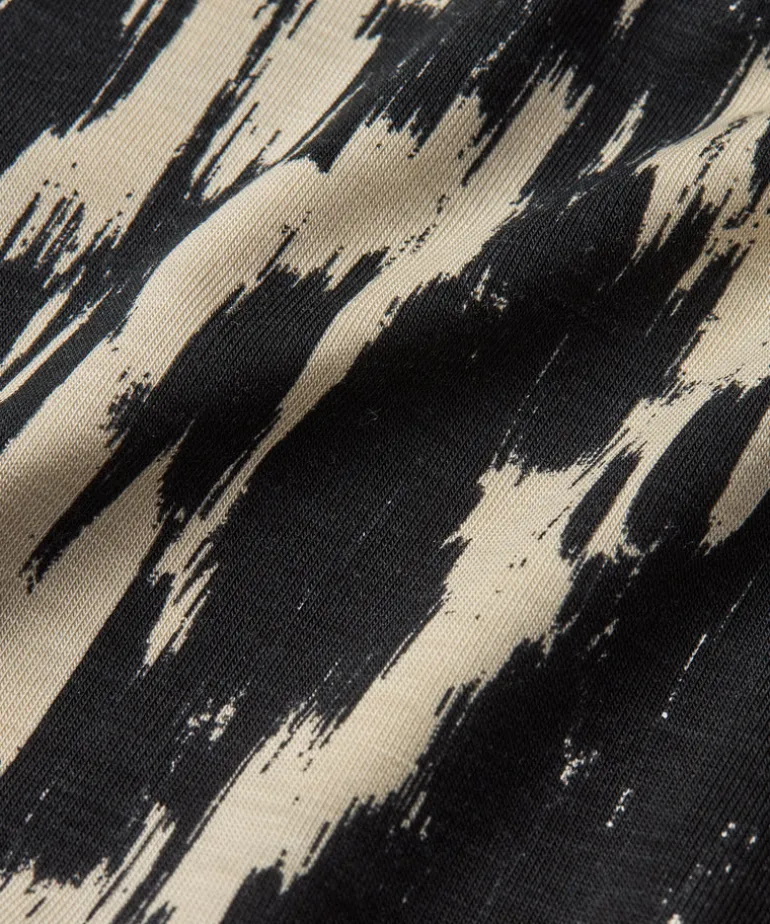 Masai Brooklyn High Neck Jersey Top Black Print