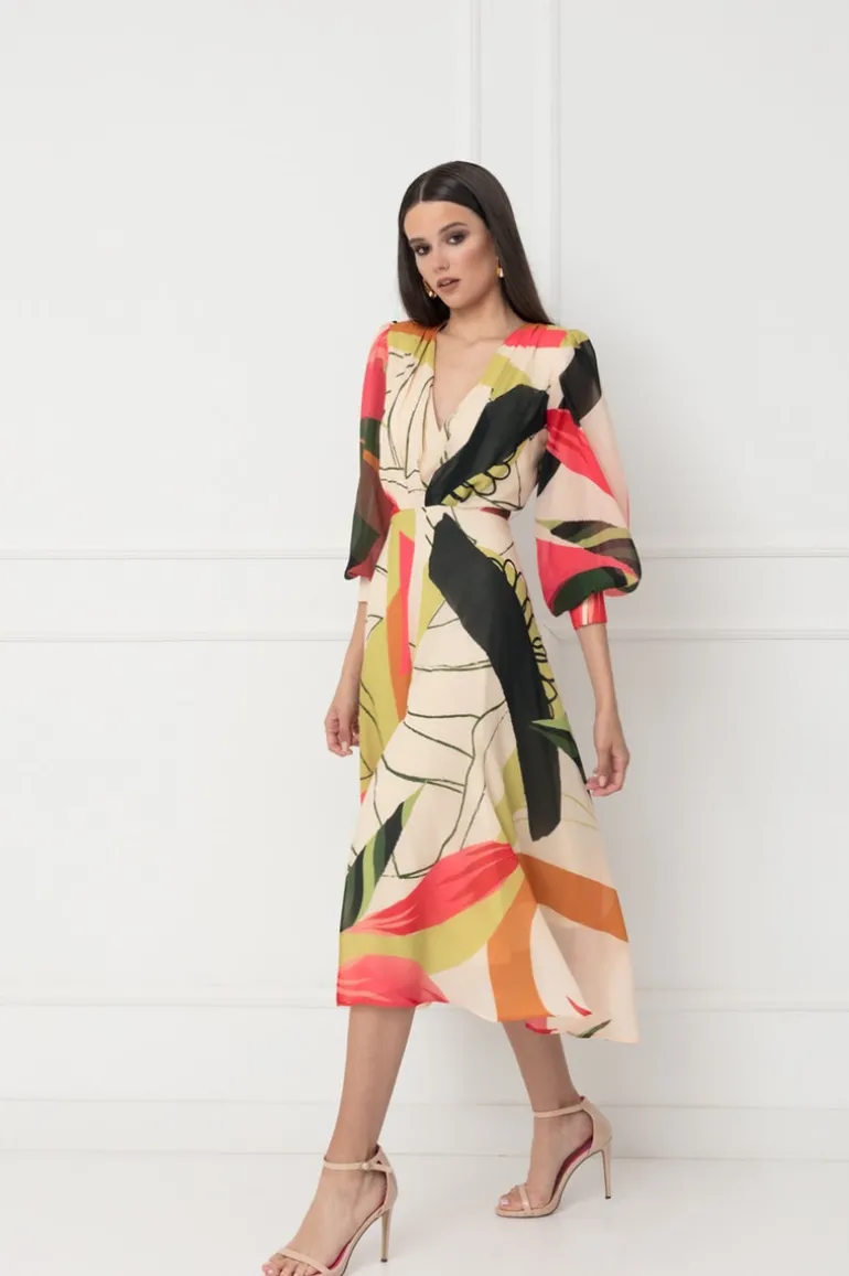 Matilde Cano Abstract Print Dress