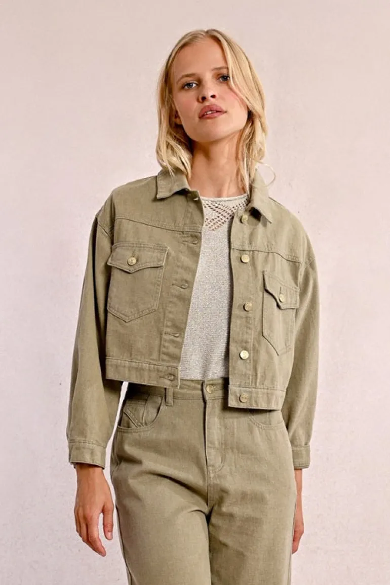 Molly Bracken Denim Jacket Khaki