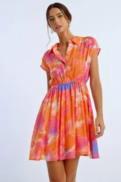 Molly Bracken Dress Orange Print