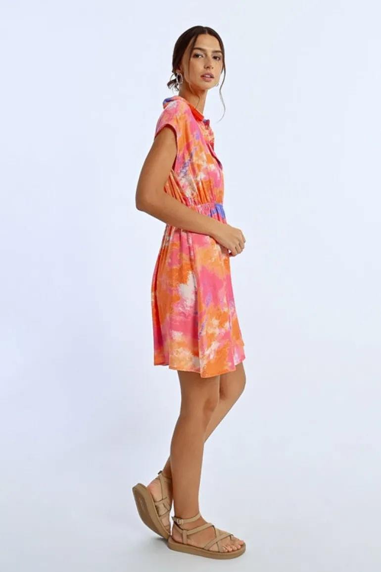 Molly Bracken Dress Orange Print