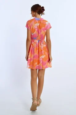 Molly Bracken Dress Orange Print