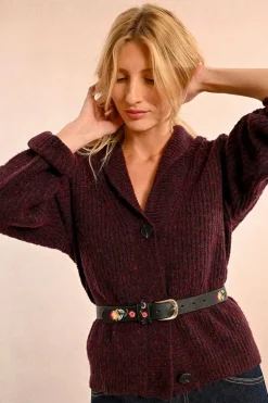 Molly Bracken Embroidered Belt Black
