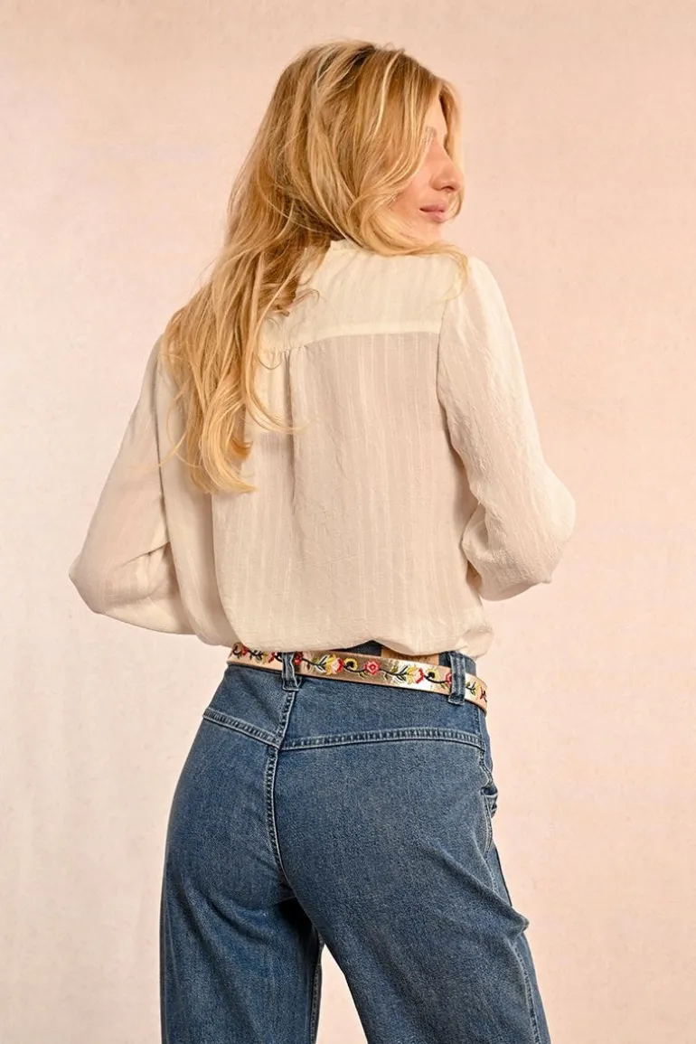 Molly Bracken Embroidered Belt Gold