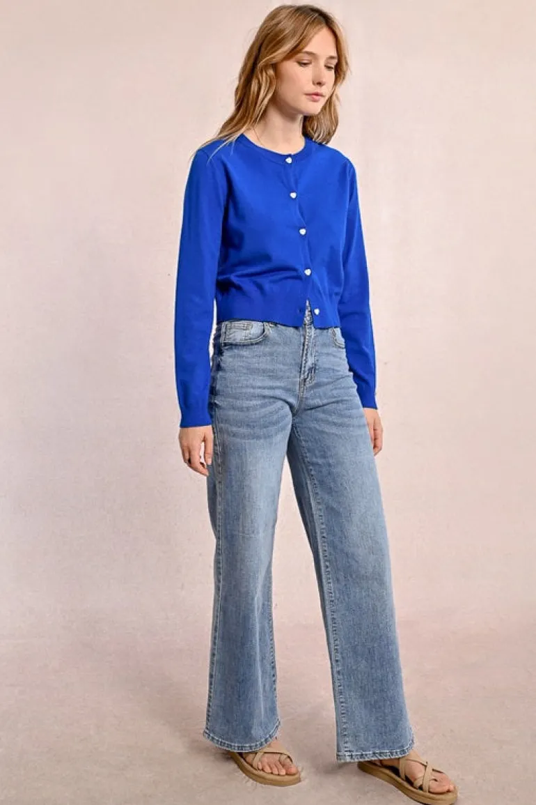 Molly Bracken Knitted Cardigan Royal Blue
