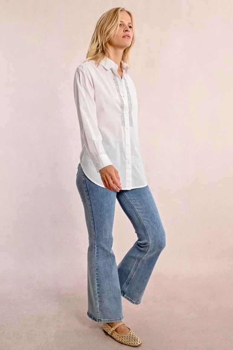 Molly Bracken Long Shirt White