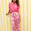 Molly Bracken Pants Pink Palms Print