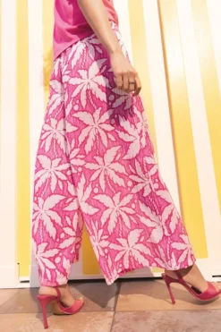 Molly Bracken Pants Pink Palms Print