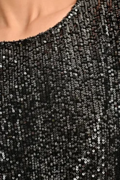 Molly Bracken Sequin Top Gun Metal