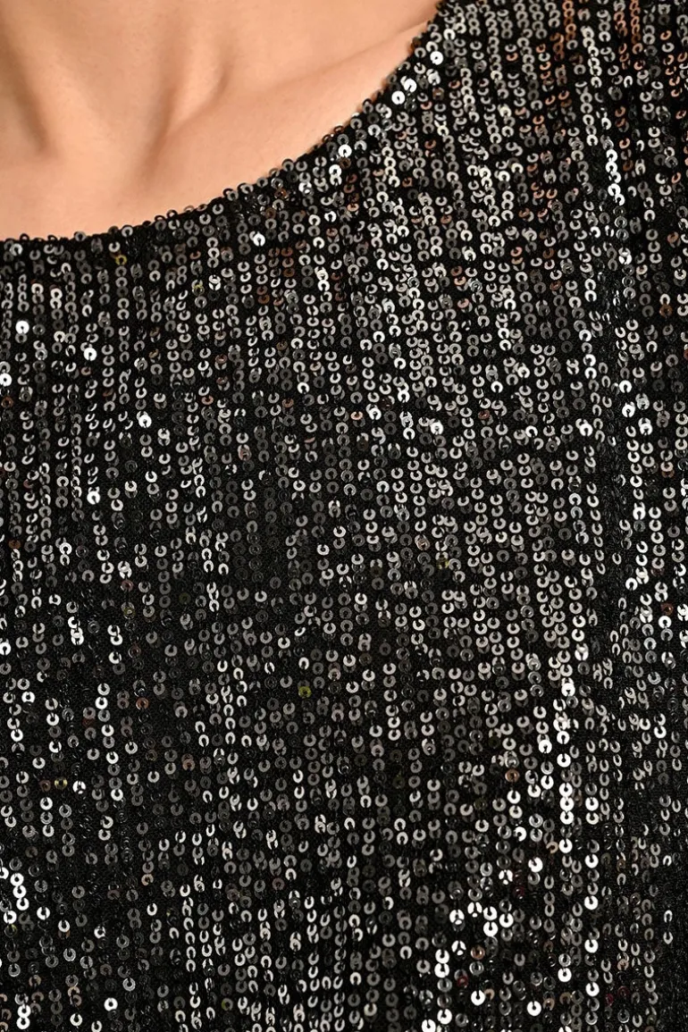 Molly Bracken Sequin Top Gun Metal