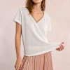 Molly Bracken V-Neck Tee Off-white