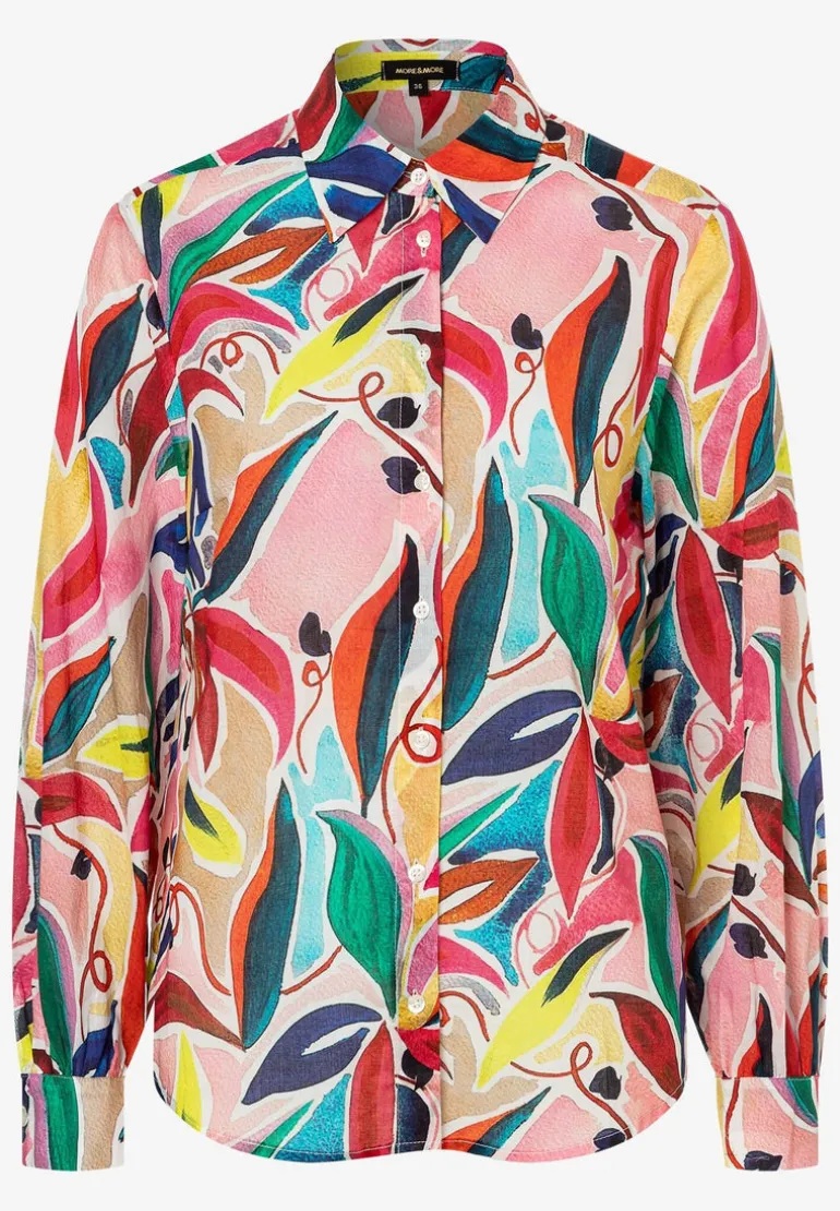 More & More Abstract Flower Print Shirt