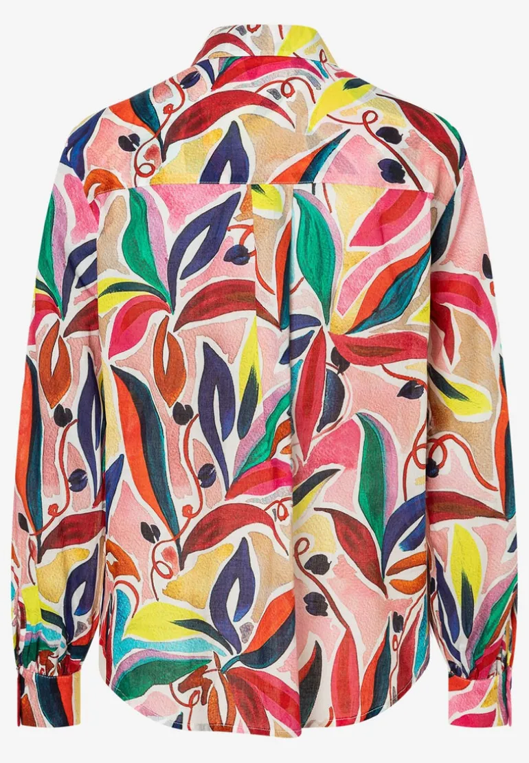 More & More Abstract Flower Print Shirt
