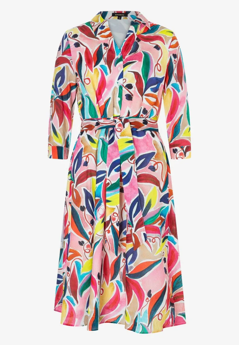 More & More Abstract Print Shirt Dress