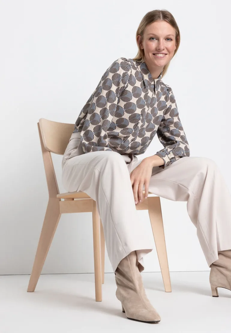 More & More Blouse With Stripe & Dot Pattern