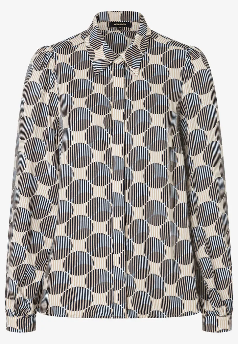 More & More Blouse With Stripe & Dot Pattern