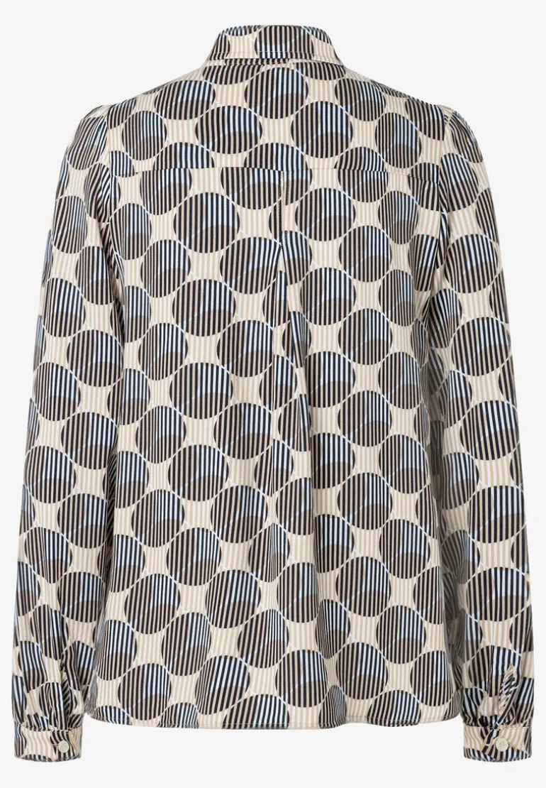 More & More Blouse With Stripe & Dot Pattern