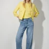 More & More Flower Embroidered Denim Jeans