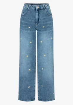 More & More Flower Embroidered Denim Jeans