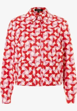 More & More Geo Print Blouse Jacket Pink/Rose