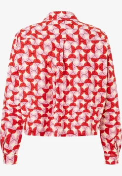 More & More Geo Print Blouse Jacket Pink/Rose
