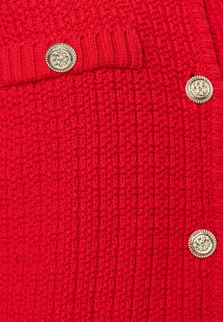 More & More Knit Cardigan Red
