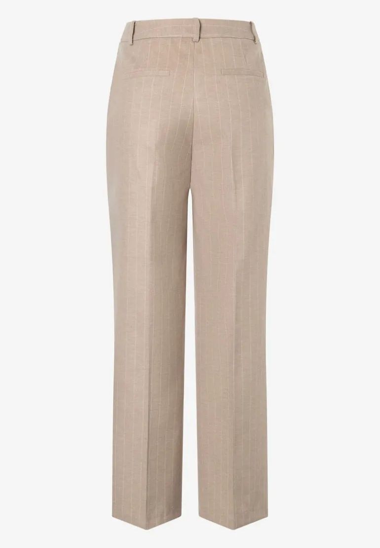 More & More Pinstripe Wide Leg Trousers Beige