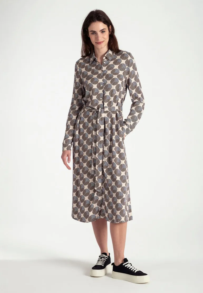 More & More Stripe & Big Dot Pattern Dress