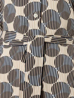 More & More Stripe & Big Dot Pattern Dress