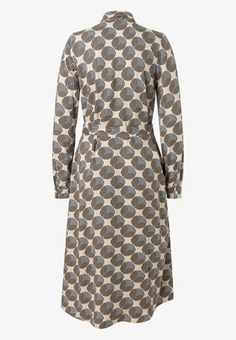 More & More Stripe & Big Dot Pattern Dress