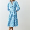 More & More Two-Tone Abstract Print Dress