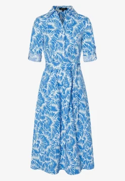 More & More Two-Tone Abstract Print Dress