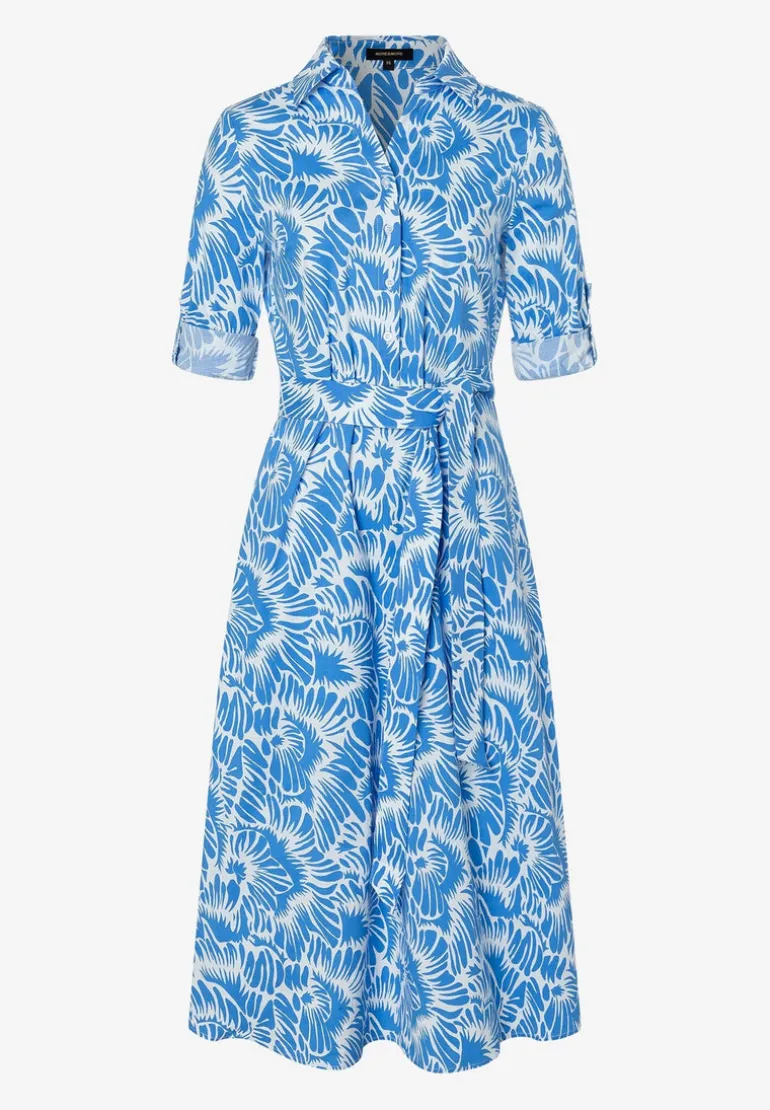 More & More Two-Tone Abstract Print Dress