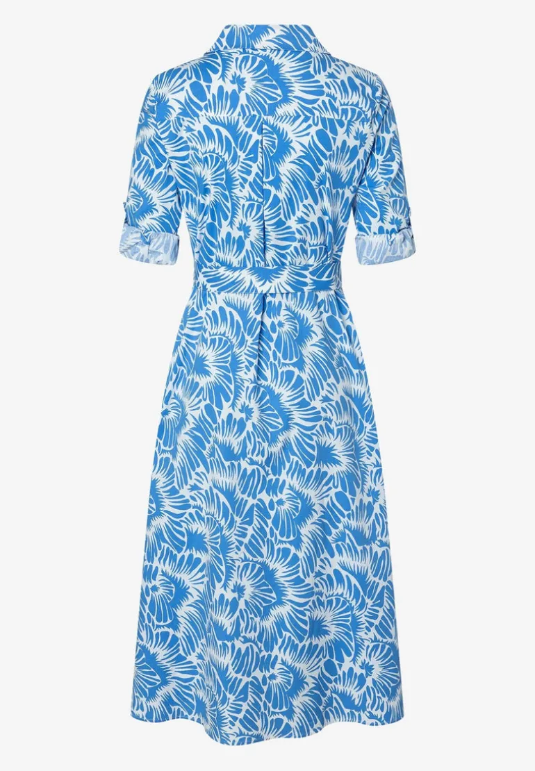 More & More Two-Tone Abstract Print Dress