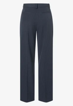 More & More Wide Leg Pinstripe Trousers Navy