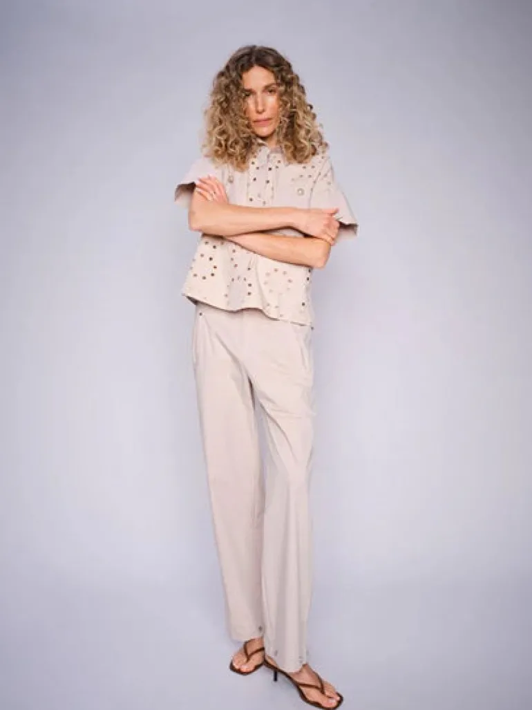 Mos Mosh Tahi Cotny Pant Feather Grey