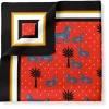 Ortigia Small Silk Square Scarf Red