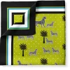 Ortigia Small Silk Square Scarf Green Print